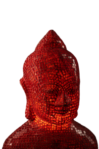 Red Buddha Glass Sculpture