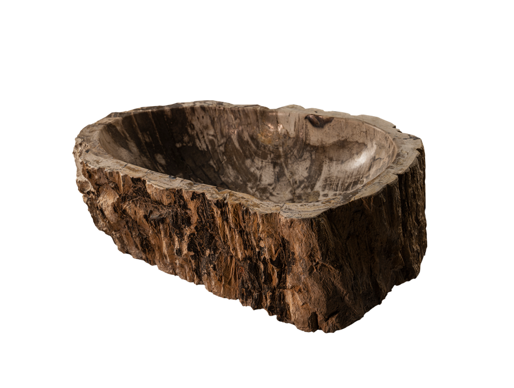 Petrified wood sink