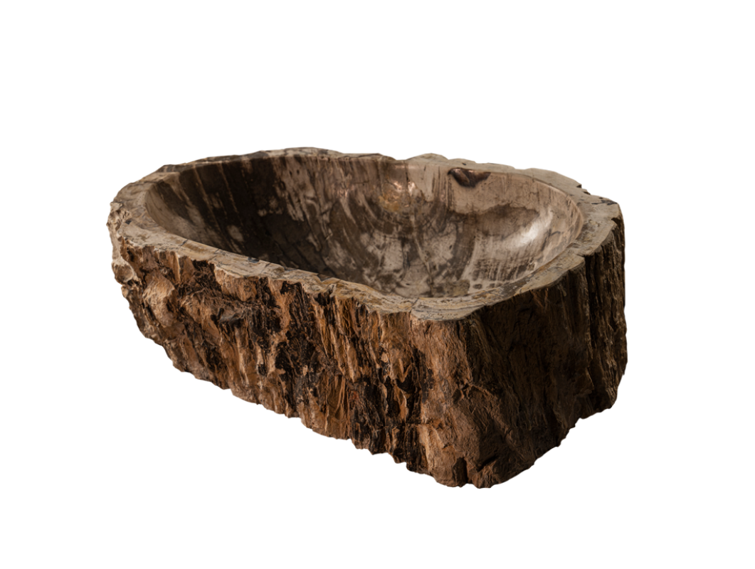 Petrified wood sink